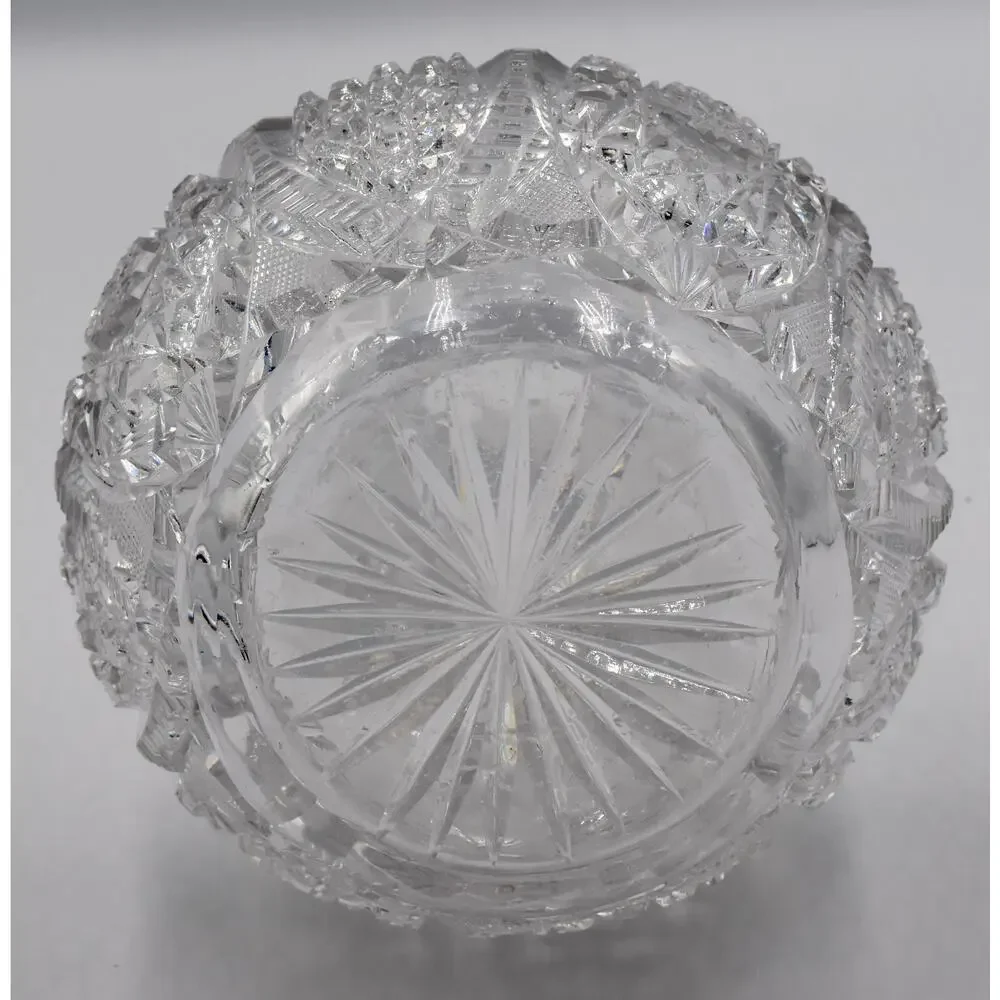 American Brilliant Cut Glass Crystal Carafe Decanter Vase
